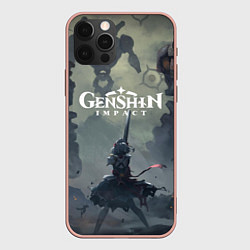 Чехол для iPhone 12 Pro Max Genshin impact Noelle, цвет: 3D-светло-розовый