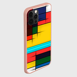 Чехол для iPhone 12 Pro Max Абстрактные фигуры цвета, цвет: 3D-светло-розовый — фото 2