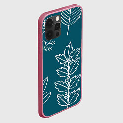 Чехол для iPhone 12 Pro Max Цветы, цвет: 3D-малиновый — фото 2