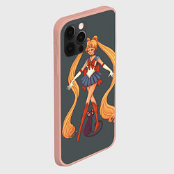 Чехол для iPhone 12 Pro Max Sailor Moon Сейлор Мун, цвет: 3D-светло-розовый — фото 2