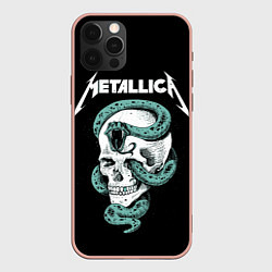 Чехол для iPhone 12 Pro Max Metallica, цвет: 3D-светло-розовый