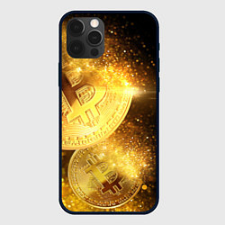 Чехол для iPhone 12 Pro Max БИТКОИН ЗОЛОТО BITCOIN GOLD, цвет: 3D-черный