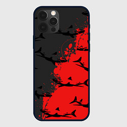 Чехол для iPhone 12 Pro Max Акулы, цвет: 3D-черный