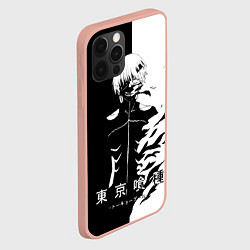 Чехол для iPhone 12 Pro Max Токийский гуль черно белый Кен, цвет: 3D-светло-розовый — фото 2