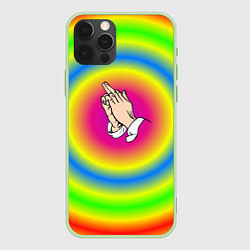 Чехол для iPhone 12 Pro Max Bright print, цвет: 3D-салатовый