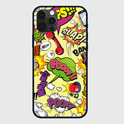 Чехол для iPhone 12 Pro Max Комикс, цвет: 3D-черный