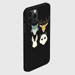 Чехол для iPhone 12 Pro Max Выдающиеся звери Минимализм, цвет: 3D-черный — фото 2