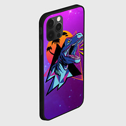 Чехол для iPhone 12 Pro Max Retrowave Neon Dinosaur, цвет: 3D-черный — фото 2