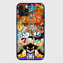 Чехол для iPhone 12 Pro Max CUPHEAD, цвет: 3D-черный