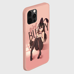 Чехол для iPhone 12 Pro Max Bunny Girl, цвет: 3D-светло-розовый — фото 2