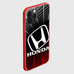 Чехол для iPhone 12 Pro Max HONDA ХОНДА СЕТКА, цвет: 3D-красный — фото 2