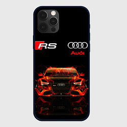 Чехол для iPhone 12 Pro Max AUDI RS 5 FIRE АУДИ РС 5, цвет: 3D-черный