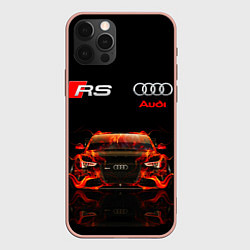 Чехол для iPhone 12 Pro Max AUDI RS 5 FIRE АУДИ РС 5, цвет: 3D-светло-розовый