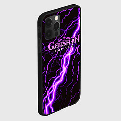 Чехол для iPhone 12 Pro Max GENSHIN IMPACT МОЛНИЯ НЕОН, цвет: 3D-черный — фото 2