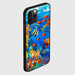 Чехол для iPhone 12 Pro Max Коралловые рыбки, цвет: 3D-черный — фото 2