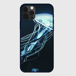 Чехол для iPhone 12 Pro Max Рисунок медуза, цвет: 3D-черный