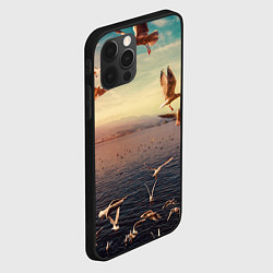 Чехол для iPhone 12 Pro Max Чайки на воде, цвет: 3D-черный — фото 2