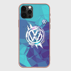 Чехол для iPhone 12 Pro Max VOLKSWAGEN, цвет: 3D-светло-розовый