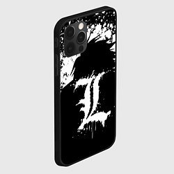 Чехол для iPhone 12 Pro Max Death Note брызги краски, цвет: 3D-черный — фото 2