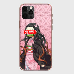 Чехол iPhone 12 Pro Max SENPAI NEZUKO НЕЗУКО ПАТТЕРН