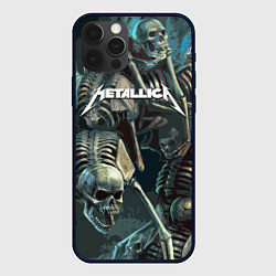Чехол для iPhone 12 Pro Max Metallica Metal Skull, цвет: 3D-черный