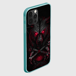 Чехол для iPhone 12 Pro Max Волк 3D, цвет: 3D-мятный — фото 2