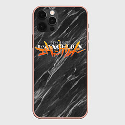 Чехол для iPhone 12 Pro Max МРАМОР EVANGELION, цвет: 3D-светло-розовый