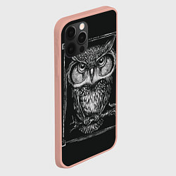 Чехол для iPhone 12 Pro Max Филин, цвет: 3D-светло-розовый — фото 2