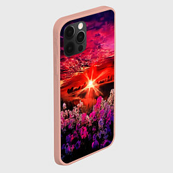 Чехол для iPhone 12 Pro Max МАЛИНОВЫЙ ЗАКАТ, цвет: 3D-светло-розовый — фото 2