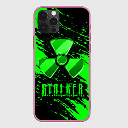 Чехол для iPhone 12 Pro Max S T A L K E R NEON СТАЛКЕР, цвет: 3D-малиновый