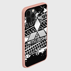 Чехол для iPhone 12 Pro Max MITSUBISHI СЛЕДЫ ШИН, цвет: 3D-светло-розовый — фото 2