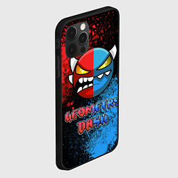 Чехол для iPhone 12 Pro Max Geometry Dash Red Blue, цвет: 3D-черный — фото 2