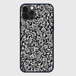 Чехол для iPhone 12 Pro Max Genshin impact elements, цвет: 3D-черный