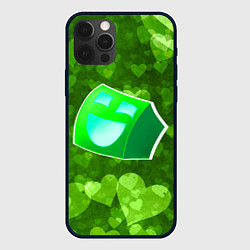 Чехол для iPhone 12 Pro Max Geometry Dash: Green Love Z, цвет: 3D-черный