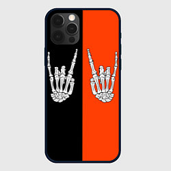 Чехол для iPhone 12 Pro Max Ладошки скелета, цвет: 3D-черный