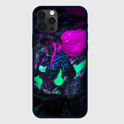 Чехол для iPhone 12 Pro Max KDA AKALI NEON АКАЛИ НЕОН LEAGUE OF LEGENDS, цвет: 3D-черный