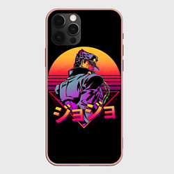 Чехол для iPhone 12 Pro Max Ретровейв Джотаро, цвет: 3D-светло-розовый