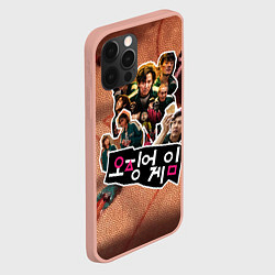 Чехол для iPhone 12 Pro Max Стикерпак Игра в кальмара, цвет: 3D-светло-розовый — фото 2
