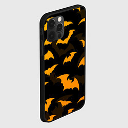 Чехол для iPhone 12 Pro Max ЛЕТУЧИЕ МЫШИ НОЧЬ ХЕЛЛОУИН HALLOWEEN NIGHT BATS, цвет: 3D-черный — фото 2