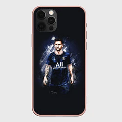 Чехол для iPhone 12 Pro Max Lionel Messi Paris Saint-Germain, цвет: 3D-светло-розовый