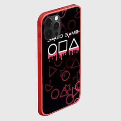 Чехол для iPhone 12 Pro Max Squid Game Pattern, цвет: 3D-красный — фото 2