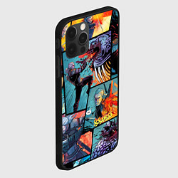 Чехол для iPhone 12 Pro Max Ведьмак The Witcher комикс, цвет: 3D-черный — фото 2