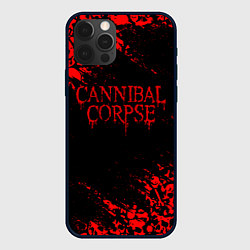 Чехол для iPhone 12 Pro Max CANNIBAL CORPSE КРАСНЫЕ ЧЕРЕПА, цвет: 3D-черный