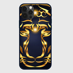 Чехол iPhone 12 Pro Max Золотой символ года Тигр