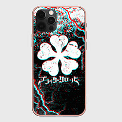 Чехол для iPhone 12 Pro Max BLACK CLOVER GLITCHF FLASHES, цвет: 3D-светло-розовый