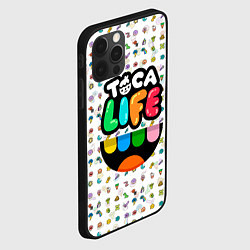 Чехол для iPhone 12 Pro Max Toca Boca Тока Бока Паттерн, цвет: 3D-черный — фото 2