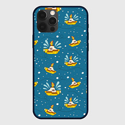 Чехол для iPhone 12 Pro Max Много-много Yellow Submarine The Beatles, цвет: 3D-черный