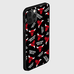 Чехол для iPhone 12 Pro Max CHICAGO BULLS БЫКИ УЗОР, цвет: 3D-черный — фото 2