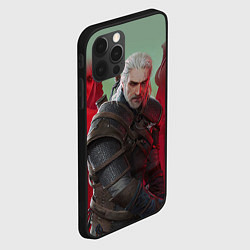 Чехол для iPhone 12 Pro Max ВЕДЬМАК THE WITCHER ГЕРАЛЬТ С МЕЧОМ, цвет: 3D-черный — фото 2