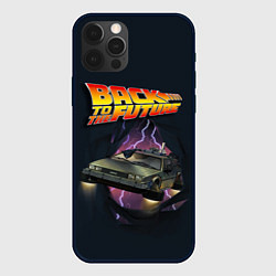 Чехол для iPhone 12 Pro Max ДЕЛОРЕАН СКВОЗЬ ТКАНЬ, цвет: 3D-черный